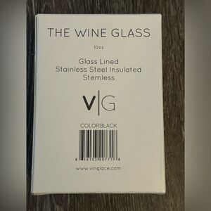 NIB Vinglace Wine Cups Black